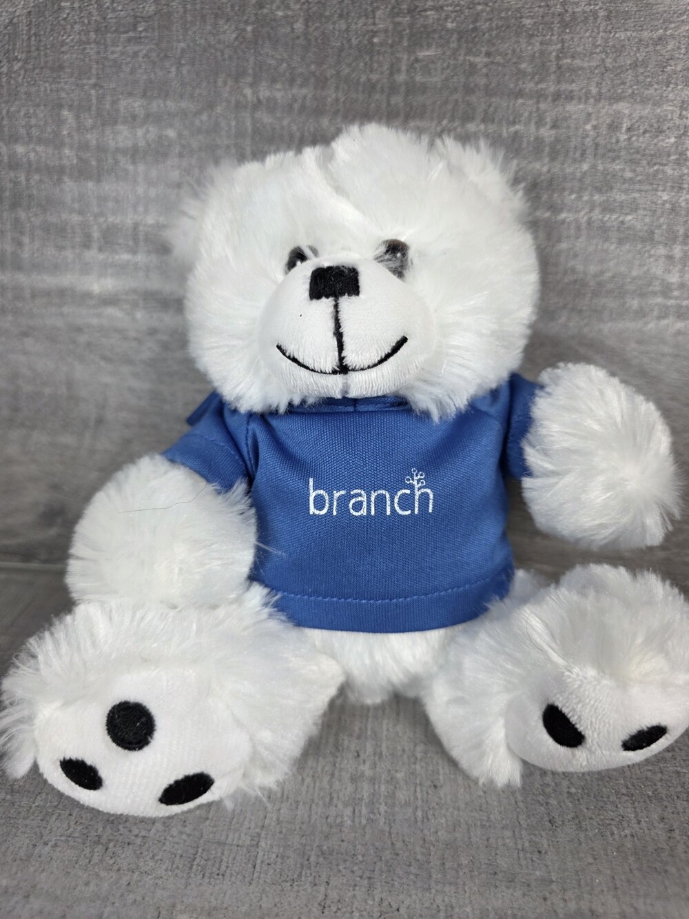 Hit Promotional Teddy Bear White with Black Paws Plush 6" Stuffed Animal Toy g71